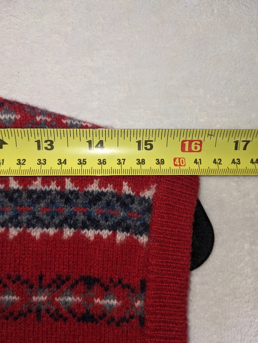 Brooks Brothers Red Patterned V-Neck Sweater Vest Fair Isle Wool Blend Size L - Picture 5 of 7